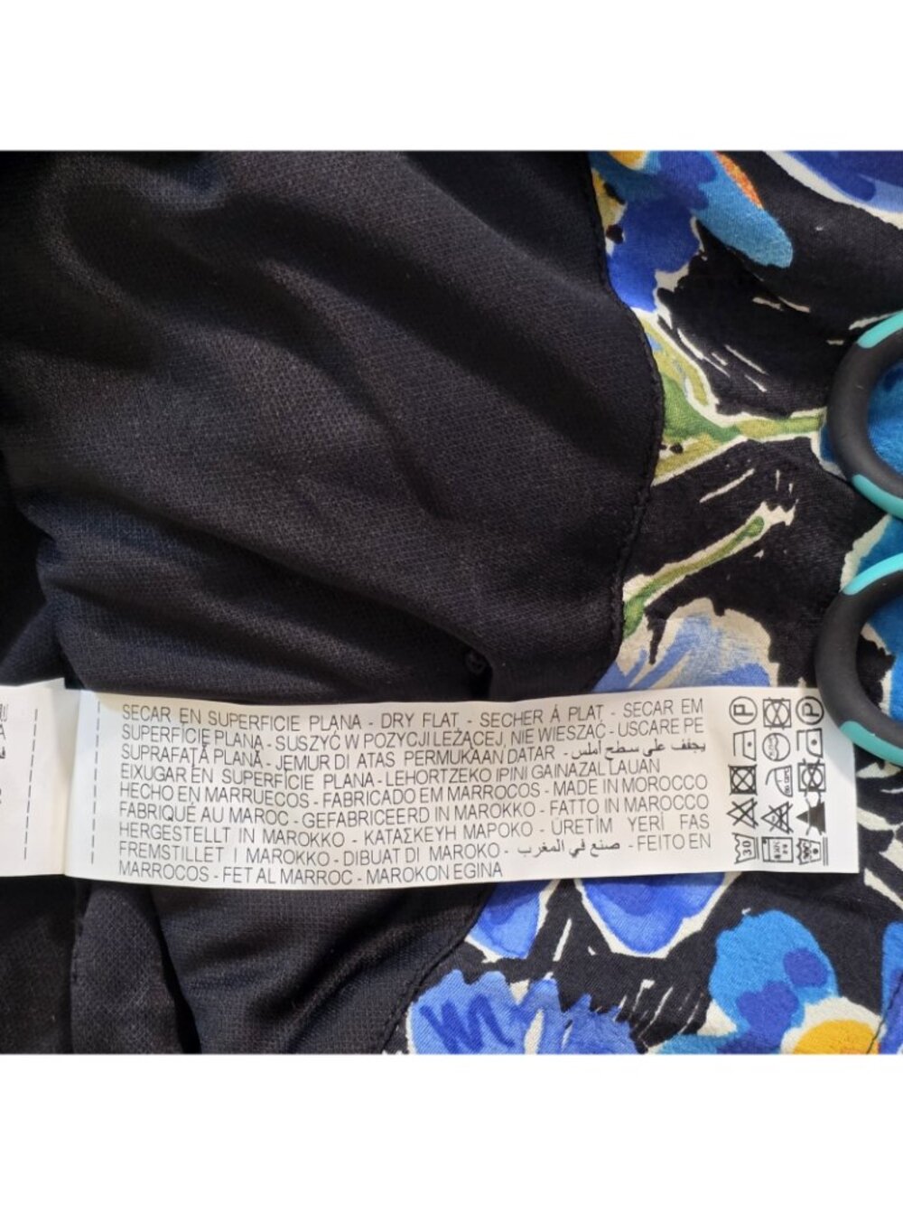 Zara Blue Floral Ruched Mini Skirt S Join Life Viscose Boho Blogger Favorite Y2K - Picture 13 of 16